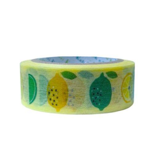 マスキングテープ 15mm 日々是和紙てーぷ マステ シール堂印刷 ライム＆れもん