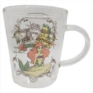 三郷陶器 マグカップ 耐熱ガラスMUG リトルマーメイド アリエル