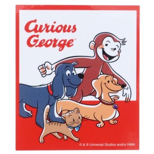 ステッカー おさるのジョージ ダイカット ビニール ステッカー 80thフレンズ デコシール 防水 ...