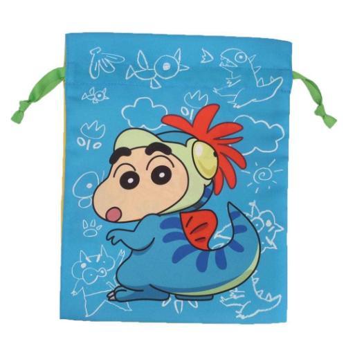 クレヨンしんちゃん オラたちの恐竜日記 トラベル巾着 きんちゃくポーチ 巾着袋 アニメキャラクター