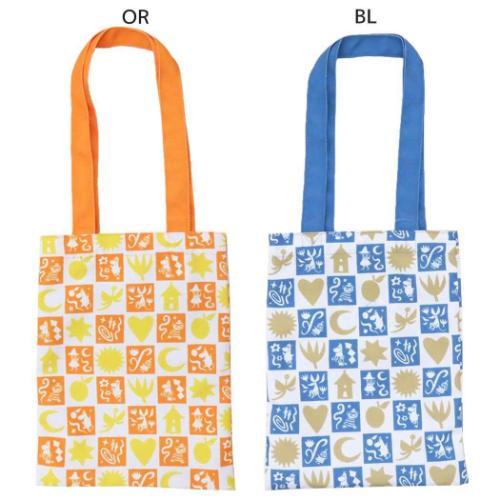 ムーミン グッズ 手提げかばん キャラクター トートバッグ MOOMIN 80th スクエア オレン...