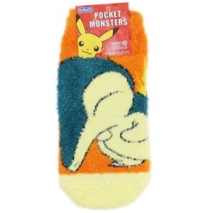 ポケットモンスター 小学生用防寒室内靴下 ジュニアもこもこショートソックス ヒノアラシアップ ポケモン スモールプラネット