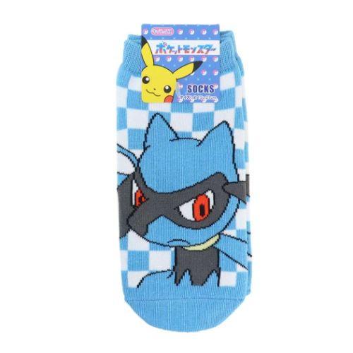 ポケットモンスター 子ども用靴下 ポケモン ジュニアソックス キャラクター リオル チェック