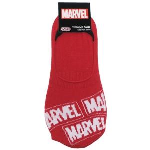 MARVEL 女性用 靴下 レディース フットカバー スモールプラネット ボックスロゴ レッド グッズ パンプスソックス【セール】 プレゼン バレンタイン｜cinemacollection