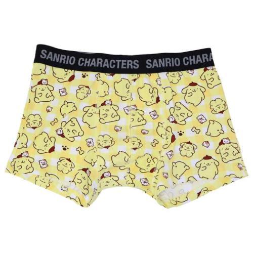 ポムポムプリン キャラクター 男性用下着 ボクサーブリーフ チェック サンリオ