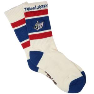 トムとジェリー ワーナーブラザース キャラクター 女性用靴下 Old School Socks レディース ワンポイント刺繍ソックス TOM