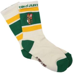 トムとジェリー グッズ 女性用靴下 ワーナーブラザース キャラクター Old School Socks レディース ワンポイント刺繍ソックス