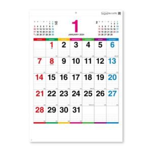 2024Calendar カラーラインメモ 壁掛けカレンダー2024年 スケジュール 新日本カレンダー｜cinemacollection