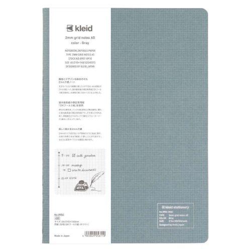 方眼ノート kleid クレイド 2mm grid notes A5 Gray おしゃれ文具 プレゼ...