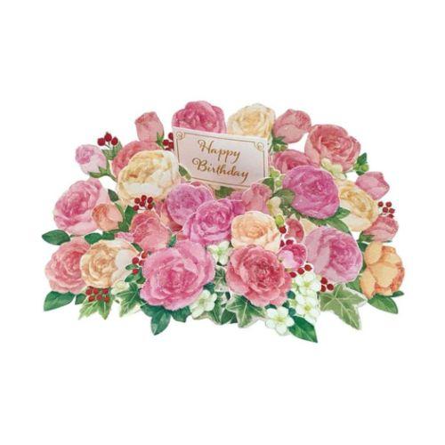 グリーティングカード フローラル FA10-0 ポップアップカード 多目的 フラワーピンク サンリオ...