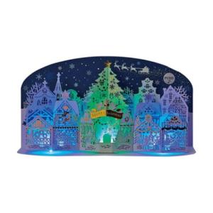 メロディ JXPM11-2 クリスマスカード 立体 CHRISTMAS グリーティングカード サンリオ レーザーカット街並みクリスマス プレゼント