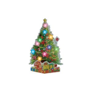 グリーティングカード CHRISTMAS メロディ JXPM7-2 クリスマスカード 立体 カラフルライト付きツリー サンリオ