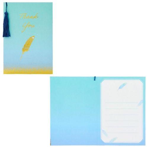 グリーティングカード 羽根 感謝