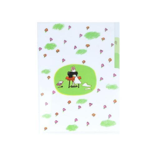 ポケットファイル わたしのワンピース クリアファイルA5 3P 花 サンスター文具