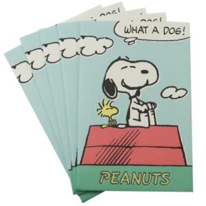 お年玉 ポチ袋 5枚セット スヌーピー ぽち袋 屋根の上