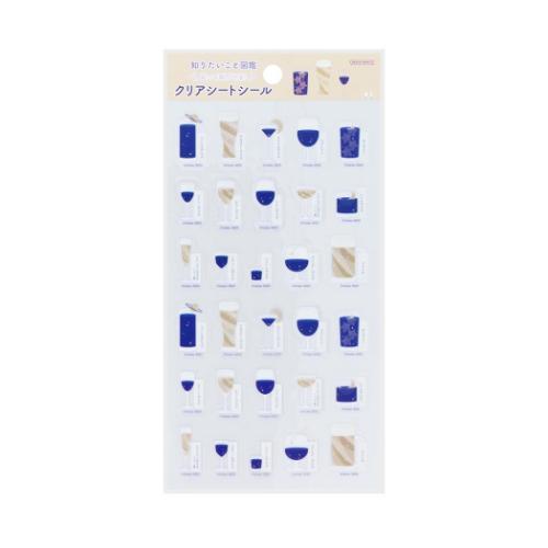 シールシート 知りたいこと図鑑 クリアシートシール D デコレーション 手帳デコ