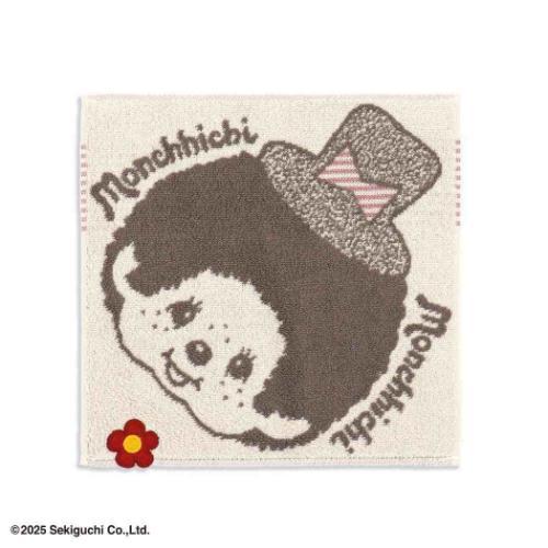 ミニタオル モンチッチ フルフィーコットン タオルハンカチ レッド タオル美術館 プレゼント