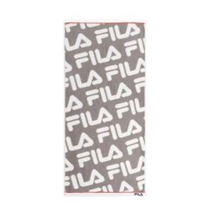 ロングタオル FILA フィラ フルフィーコットン フェイスタオル 総柄 グレー タオル美術館 爆買