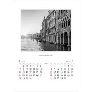 2024 Calendar モノクローム シティ 壁掛けカレンダー2024年 トーダン｜cinemacollection