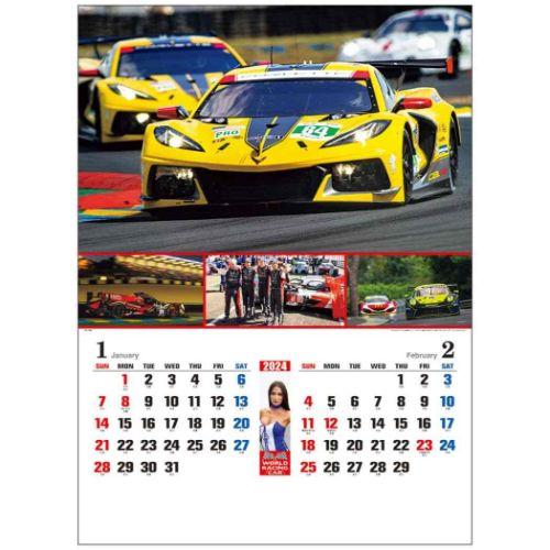 2024 Calendar ワールド レーシング カー 壁掛けカレンダー2024年 フォト トーダン