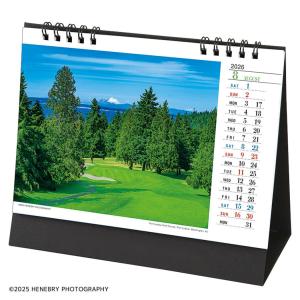 【30%OFF】2026 Calendar 卓上スタンド　世界のゴルフ場 カレンダー2026年 フィルム トーダン