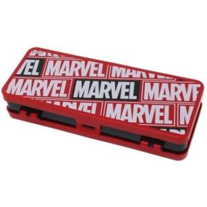 マーベル 筆箱 Wストレージ プラペンケース レッドブラック MARVEL グッズ キャラクター プレゼント 男の子 女の子 ギフト バレンタイン｜cinemacollection