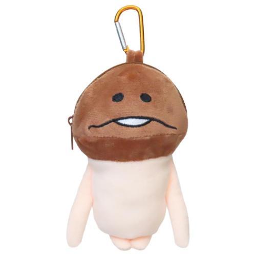 カラビナ付きぬいぐるみファスナーマスコット おさわり探偵なめこ栽培キット ミニポーチ ティーズファク...