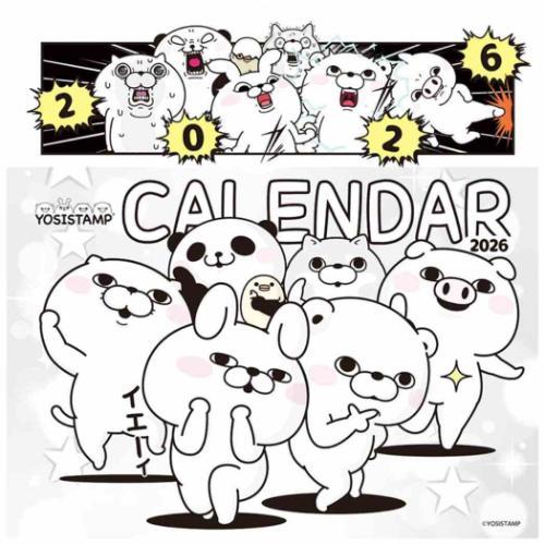ヨッシースタンプ 2026 Calendar 壁掛けカレンダー2026年 YOSISTAMP トライ...