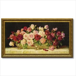 フラワー アート クリューガー Art Frames クラシックローズボウル ユーパワー 111×61cm 花 額付きポスター｜cinemacollection