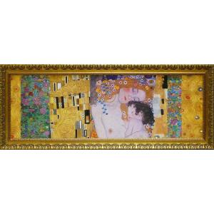 アートポスター クリムト Gustav Klimt The Kiss 額付き 爆買