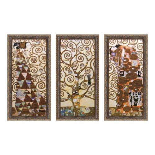 グスタフクリムト 名画 Gustav Klimt ラルベロ デラ ヴィータ（3枚セット） ユーパワー...