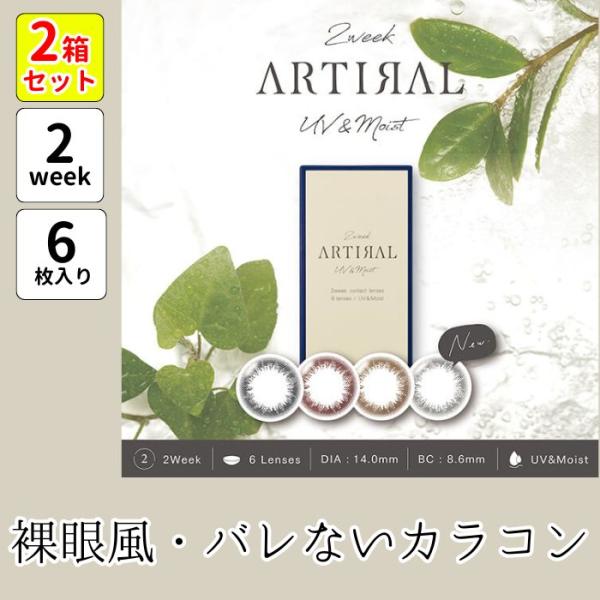 2箱 アーティラル 2week UVM 2ウィーク カラコン 2週間 ナチュラル バレない 自然 裸...