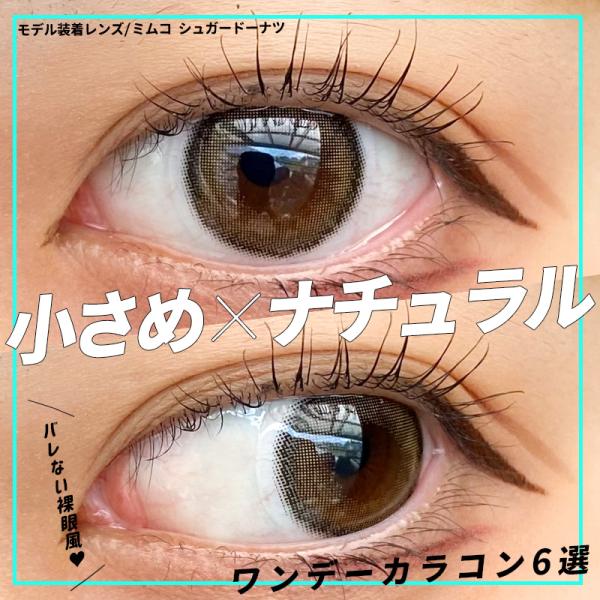 着色直径13.0mm以下 小さめ ナチュラル カラコン ワンデー 6選 オススメ 人気 1day 自...