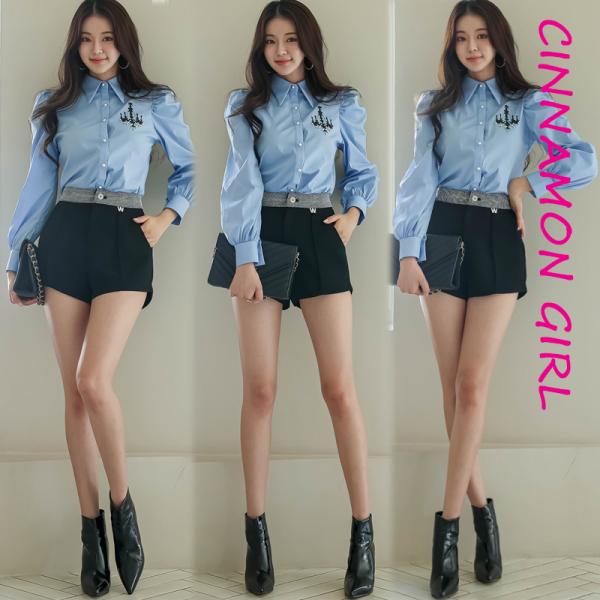 【PREMIUM】【最高級★LUXURY STYLE】【全2色】キュービックショートパンツ　アイボリ...