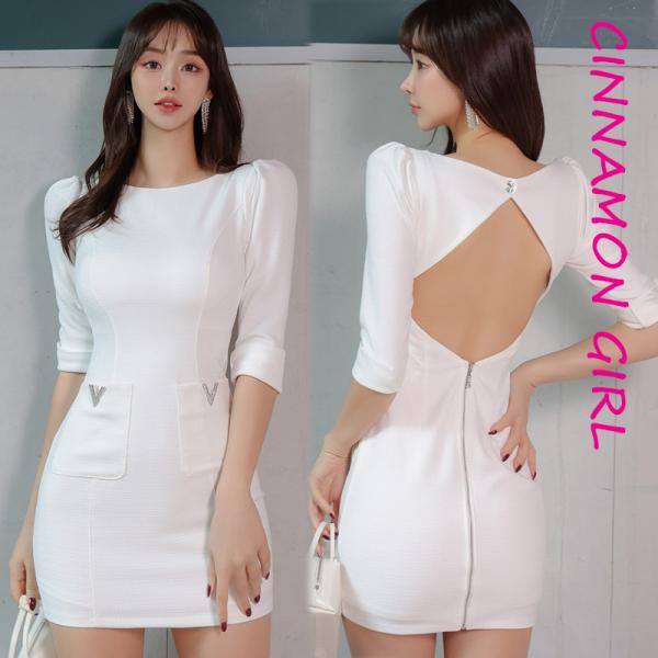 【PREMIUM】【最高級★LUXURY STYLE】【全3色】ビジューポイントタイトミニワンピース...