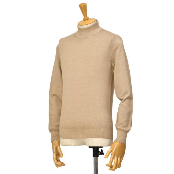 BAFY【バフィー】ハイゲージモックネックニット 14G 4361 41221 ウール ベージュ