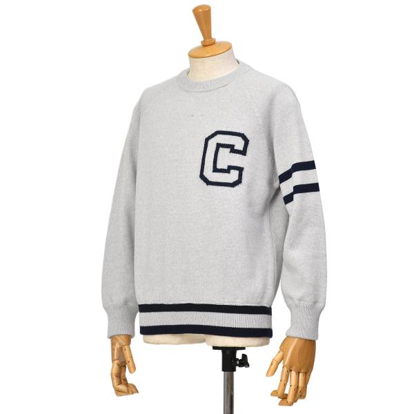 BAFY【バフィー】別注 レタードクルーネックニット 7G 41888 43412 ウール ライトグ...