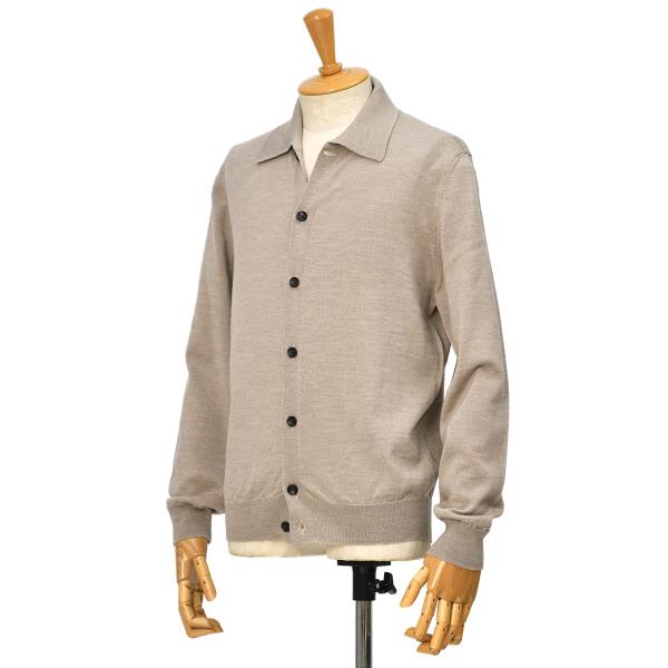 BAFY【バフィー】襟付きカーディガン 14G 46105 43471 ウール グレージュ