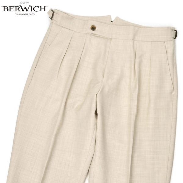 BERWICH【ベルウィッチ】ツープリーツパンツ SCOTCH GT1523X CHALK ストレッ...