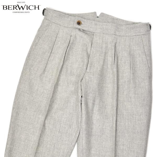 BERWICH【ベルウィッチ】ツープリーツパンツ SCOTCH RWSLTX LTGREY ナイロン...