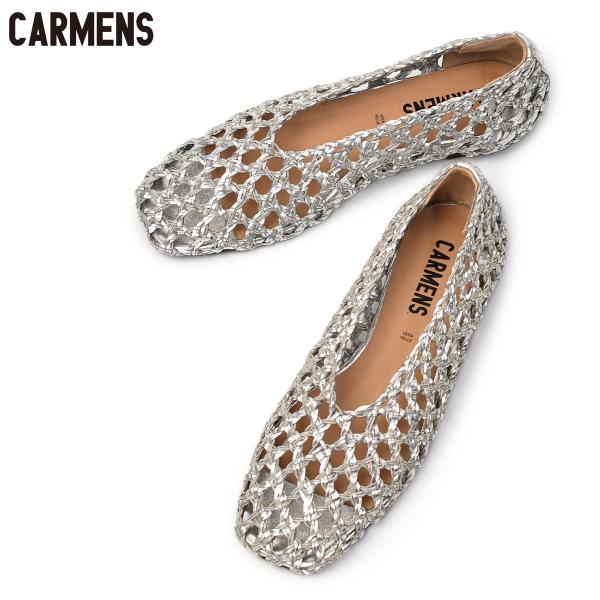 CARMENS【カルメンズ】メッシュフラットシューズ Maya Plait 55151 Argent...