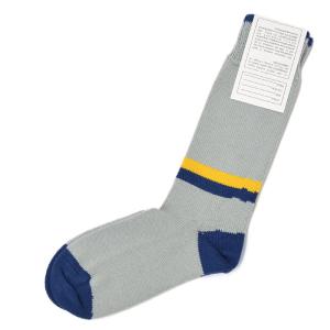 CORGI【コーギー】ソックス靴下 80-40-1907 3stripe leg sock cotton GRAY コットン厚手 スリーストライプ・グレー｜cinqessentiel