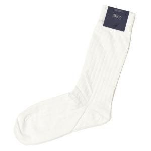 CORGI【コーギー】ソックス靴下 80-45-4011 plain rib sock cotton nylon WHITE コットンナイロン薄手 ホワイト｜cinqessentiel