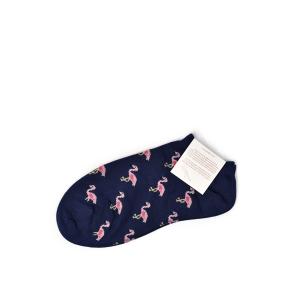 CORGI【コーギー】スニーカーソックス靴下 70-45-6052 TRAINER SOCKS コットン 薄手 NAVY フラミンゴ ネイビー｜cinqessentiel