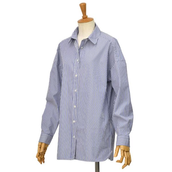 Finamore【フィナモレ】ビッグシルエットストライプシャツ 045451 C0499 02 GR...