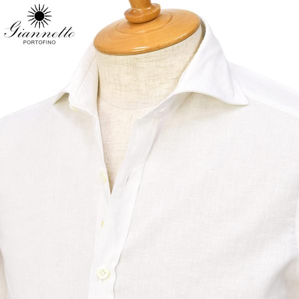 【FINAL SALE】Giannetto【ジャンネット】リネンコットンシャツ VINCIFIT ダ...