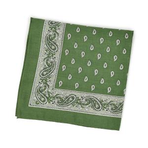 GLARNER TUECHLI【グラーナートゥエッチリ】バンダナ・ハンカチ BANDANA PAISLEY OLIVE オリーブ｜cinqessentiel