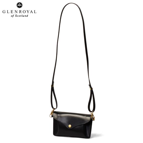 GLENROYAL【グレンロイヤル】MIDIUM PURSE W STRAP NEW BLACK ミ...