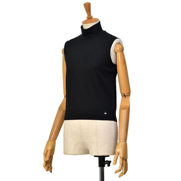 HERNO【ヘルノ】ノースリーブハイゲージニット JL000105D 52056 9300 リヨセル...