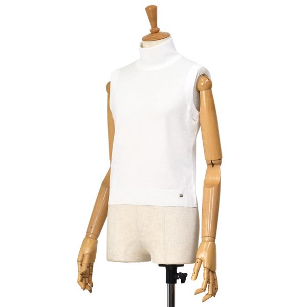 HERNO【ヘルノ】ノースリーブハイゲージニット JL000105D 52056 1000 リヨセル...